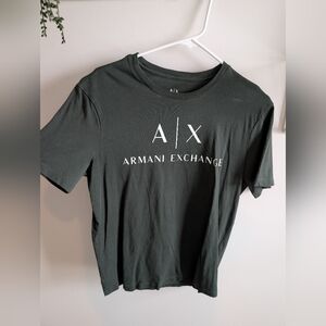 Armani Exchange Men's Olive Green Tee Size Medium